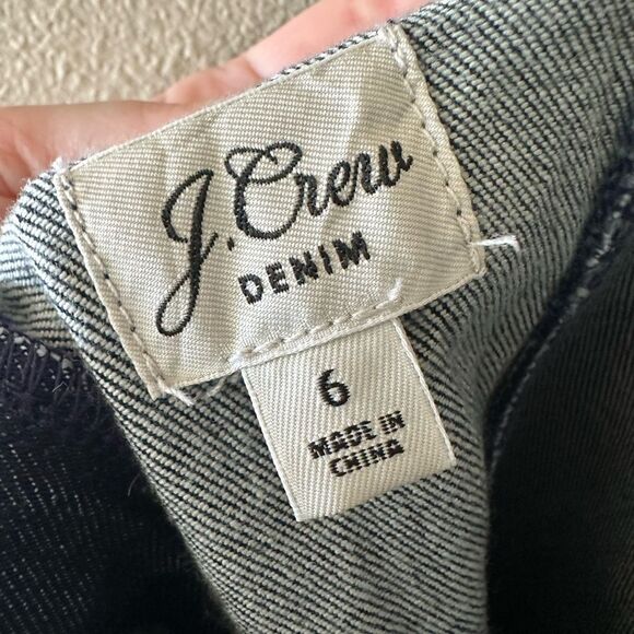 J Crew Denim Midi Tank Sheath Dress Dark Wash Size 6 - Picture 5 of 8
